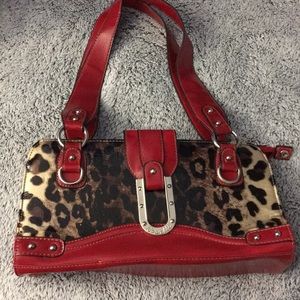 Sexy red and leopard Rosetta bag! ❤️🐆🖤